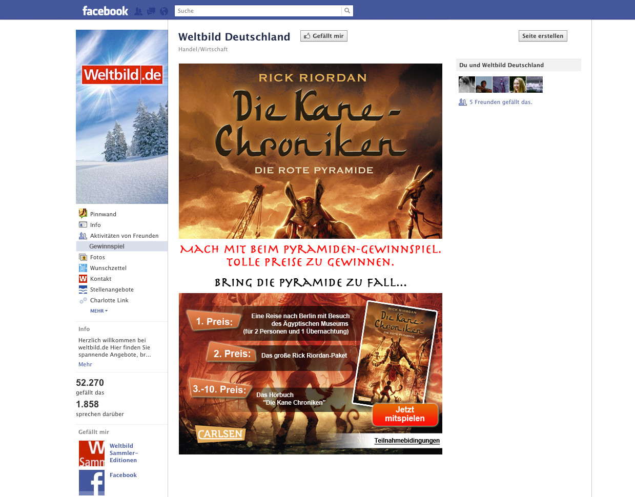 Erfolgreiches Jugendmarketing für die Kane-Chroniken auf Facebook